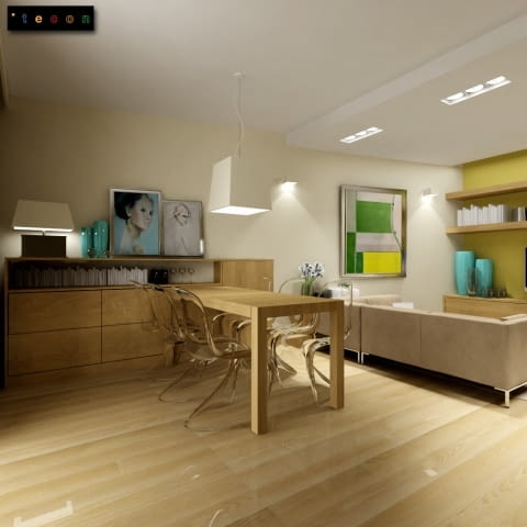 Nieustawny salon - propozycja architekta nieustawny salon, aranżacja wnętrz, wnętrza