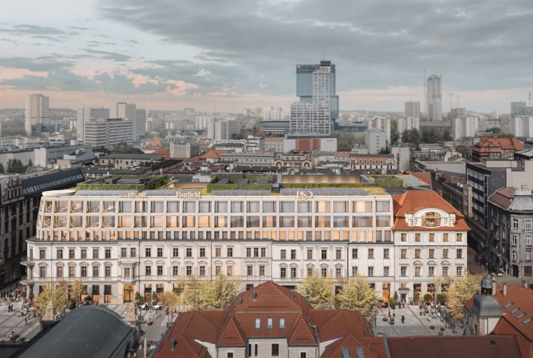 Kwartał Dworcowa z lotu ptaka Kwartał Dworcowa z lotu ptaka