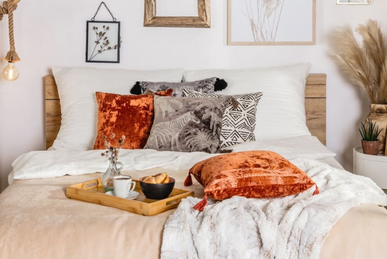 Sypialnia scandi boho Sypialnia scandi boho