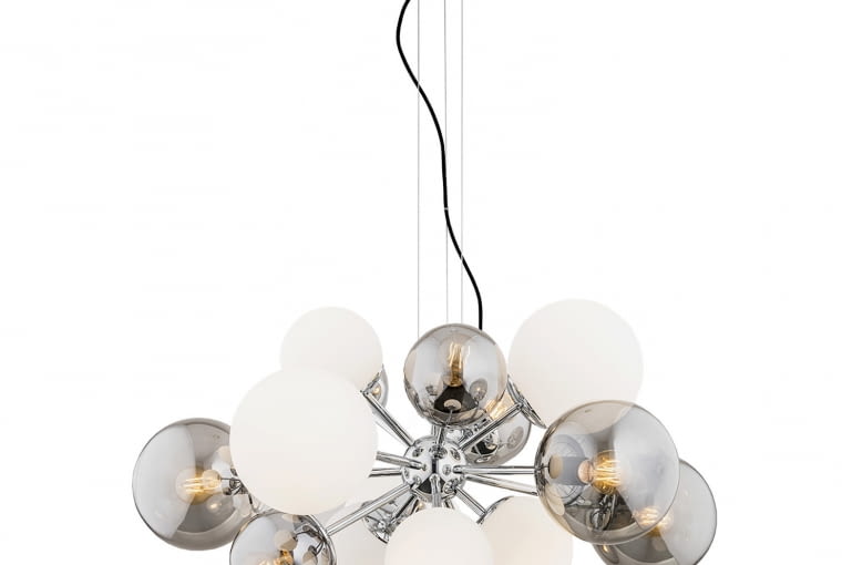 Lampa Satelite 5020, szkło, stal chromowana, szer. 87 cm, 4199 zł, sklep. argon-lampy.pl