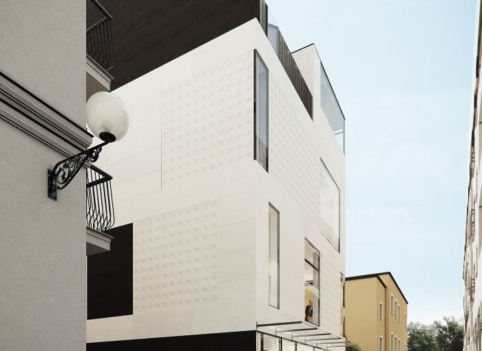 Lewitująca kamienica w Brzegu, Studio Amoeba Lewitująca kamienica, Brzeg, Studio Amoeba