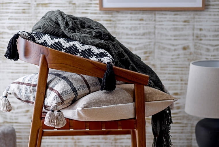 Narzuta z bawełny z recyklingu Decia 200x150 cm, Bloomingville Narzuta z bawełny z recyklingu Decia 200x150 cm, Bloomingville