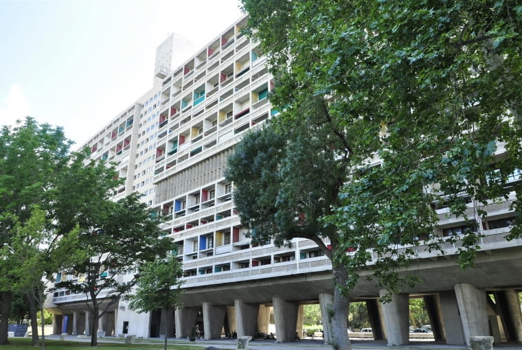 Jednostka Marsylska, proj. Le Corbusier - fasada wschodnia