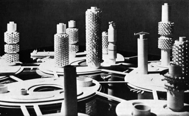 Kiyonori Kikutake, miasto na wodzie - projekt z 1960r. Kiyonori Kikutake, miasto na wodzie - projekt z 1960r.