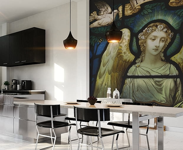 fotorapeta, witraż, sakralne motywy, design