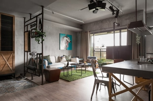 Mieszkanie w Kaohsiung - salon mieszkanie, oryginalne mieszkanie, jak urządzić mieszkanie, ciekawe mieszkanie, zdjęcia mieszkań