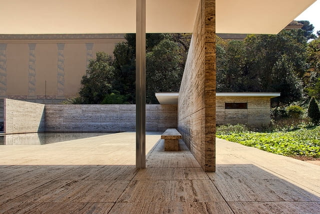 Pawilon w Barcelonie, proj. Mies van der Rohe, 1929 rok Pawilon w Barcelonie, proj. Mies van der Rohe, 1929 rok