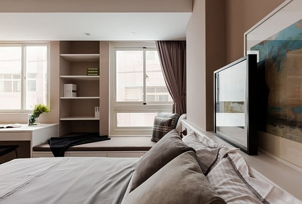 Mieszkanie w Taizhong - 74 m kw.; proj. Z-Axis Design Studio nowoczesne mieszkanie, nowoczesne wnętrze, jak wydzielić kuchnię, mieszkanie z otwartą kuchnią