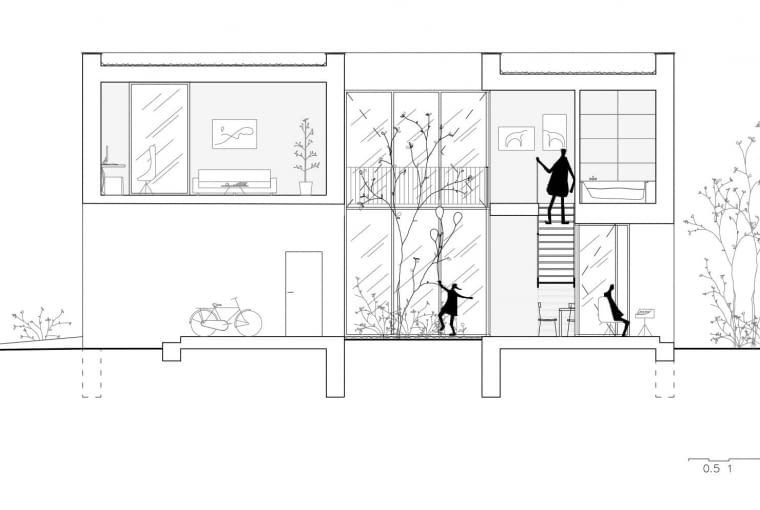 Dom M7 - przekrój B - B