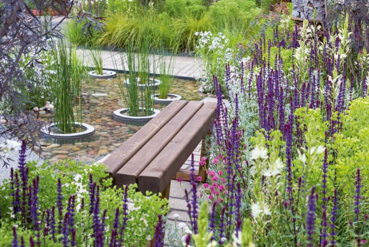 ~Greening Grey Britain Garden. Designed by: Professor Nigel Dunnett. RHS Chelsea Flower Show 2017. Stand no. Garden Feature 328