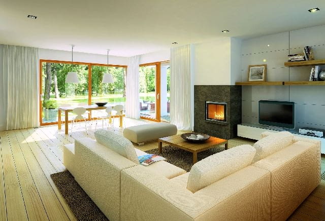 Przykładowa aranżacja wnętrza salonu "Domu na emeryturę"