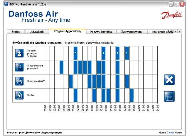 Sterowanie systemem za pomocą dedykowanych programów - komfort i oszczędność Sterowanie systemem za pomocą dedykowanych programów - komfort i oszczędność