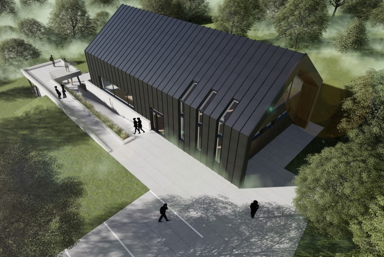 Centrum kultury wsi Zabłędza. Proj. BNG Studio Tuchów Mat. BNG Studio Tuchów
