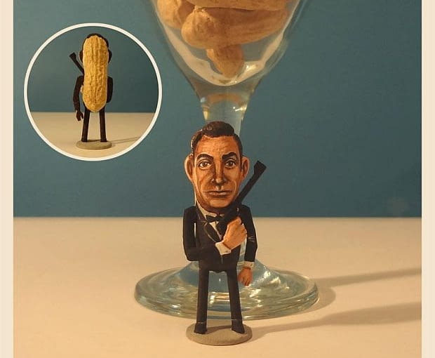 Figurki z fistaszków Steve'a Cassino. Steve Casino, figurki z orzechów, fistaszki