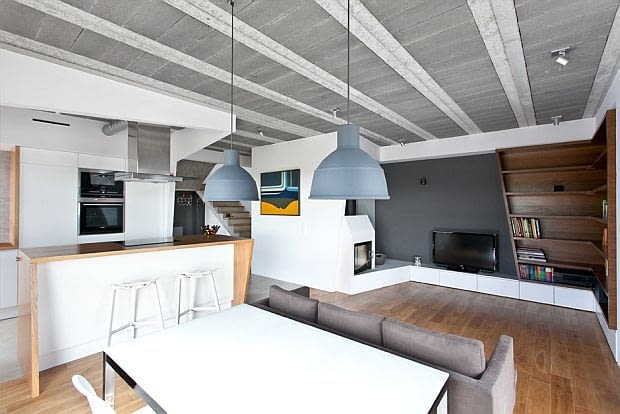 Beam&Block House w Poznaniu; proj. mode:lina nowoczesny dom, minimalistyczne wnętrza, dom w betonie