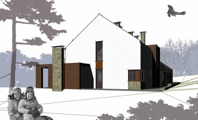 Widok na boczną elewację