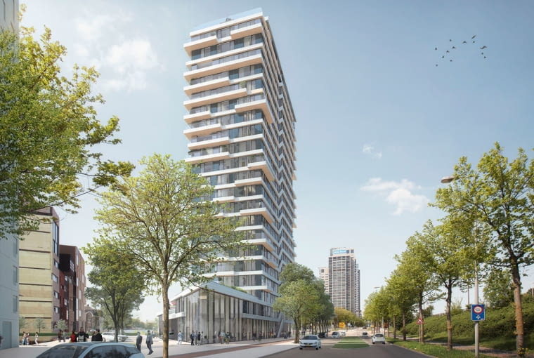 Budynek Haut w Amsterdamie zaprojektowany by Team V Architectuur, wykonany przez Arup