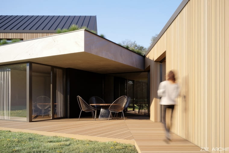 Dom pod Krosnem Odrzańskim. Proj. Z3Z ARCHITEKCI