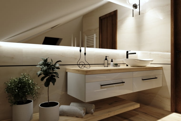 Łazienka na poddaszu