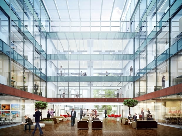 Widok na biurowiec Chmielna 25 Widok na biurowiec Chmielna 25