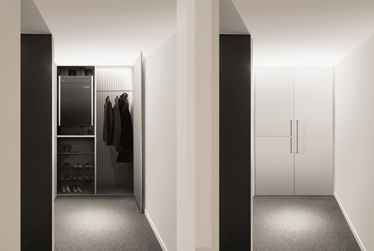 Rekuperator 225 Compact LE w hallu i garderobie Rekuperator 225 Compact LE w hallu i garderobie