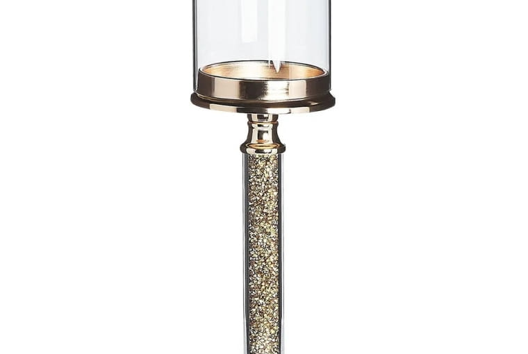 Świecznik ABBEVILLE Szkło 41 cm Złoty Świecznik ABBEVILLE Szkło 41 cm Złoty