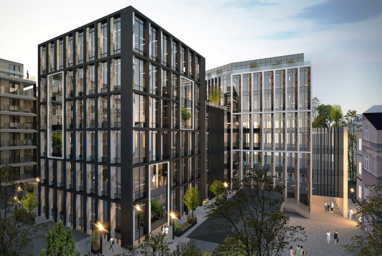 Nowy zespół biurowy w centrum Lublina. Proj. MTA Architekci