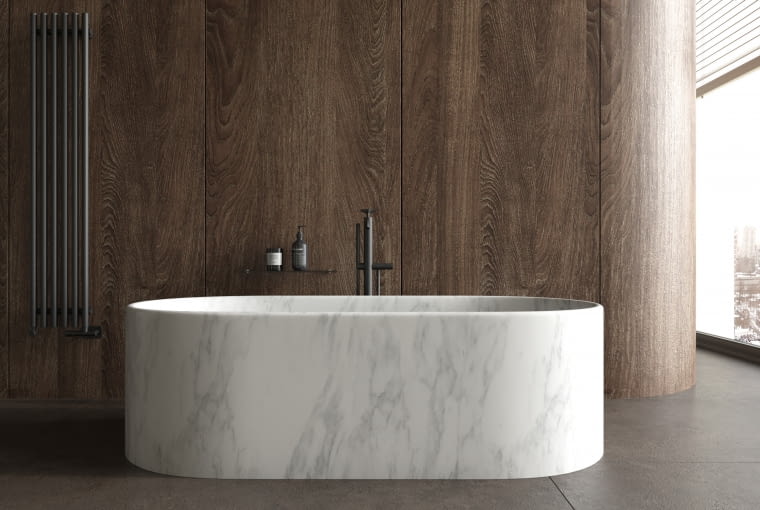 Łazienka marmurowa z drewnem Łazienka marmurowa z drewnem