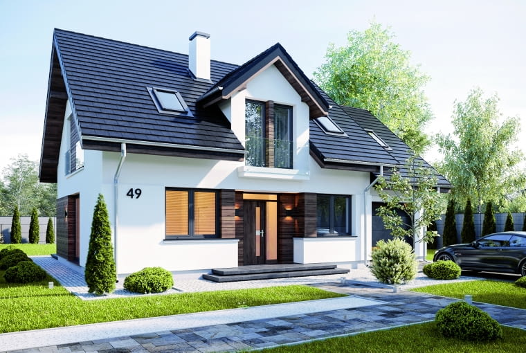 Dwa pokoje z sąsiadującą łazienką zapewnią miejsce do pracy dla obydwojga rodziców Projekty domów z miejscem do pracy