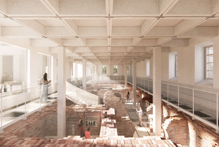 Koncepcja odbudowy Pałacu Saskiego i Pałacu Brühla. Proj. WXCA