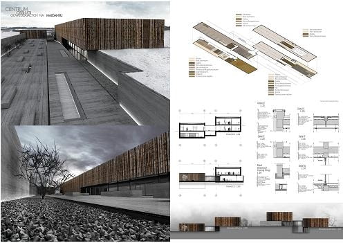 proj. inż. arch. Paweł Kranz - Centrum obsługi odwiedzających na Majdanku, promotor mgr inż. arch. Marek Szcześniak proj. inż. arch. Paweł Kranz - Centrum obsługi odwiedzających na Majdanku, promotor mgr inż. arch. Marek Szcześniak