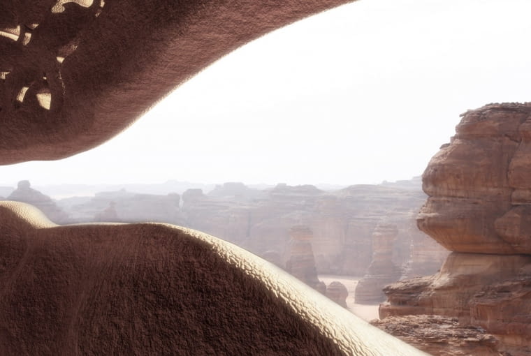 Hotel w Al-Ula w Arabii Saudyjskiej. Proj. Jean Nouvel Hotel w Al-Ula w Arabii Saudyjskiej. Proj. Jean Nouvel