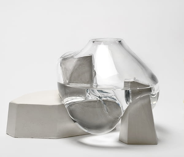 Wazon Falaises szklany wazon, design