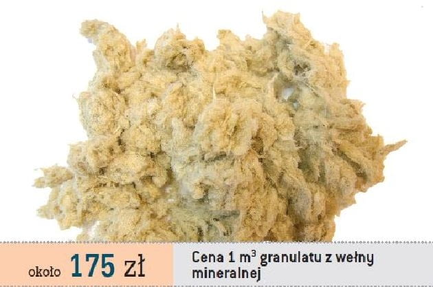 Granulat z wełny mineralnej wełna mineralna