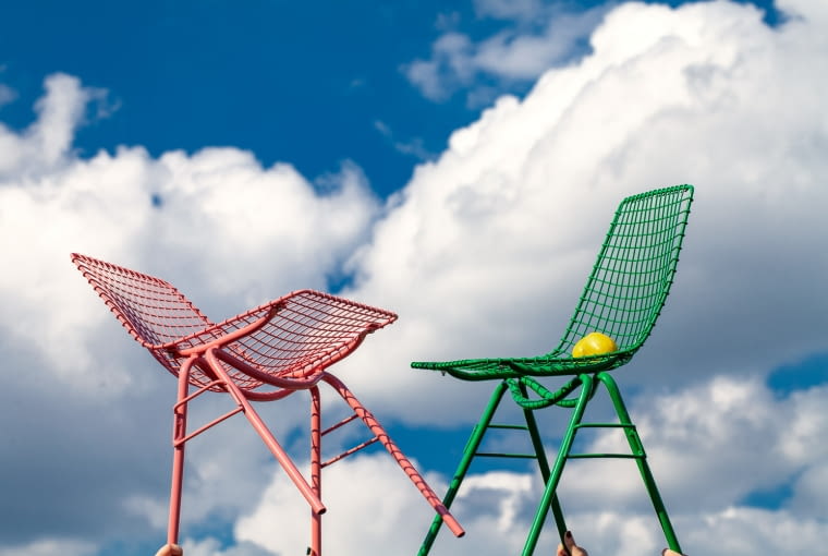 Metalowe krzesła siatkowe Henryka Sztaby Metalowe krzesła siatkowe Henryka Sztaby