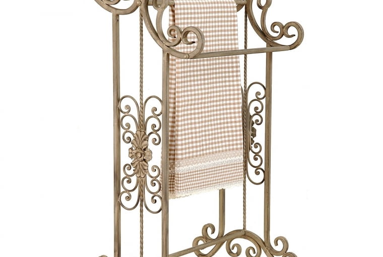 Stojak na ręczniki, metal, 88 x 52 cm, gł. 36 cm, 707 zł, lawendowykredens.pl