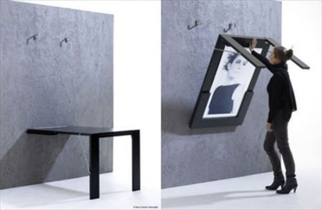 Składany stół, to najlepsze rozwiązanie, żeby móc spożywać wygodnie posiłki i jednocześnie nie zastawiać wnętrza.