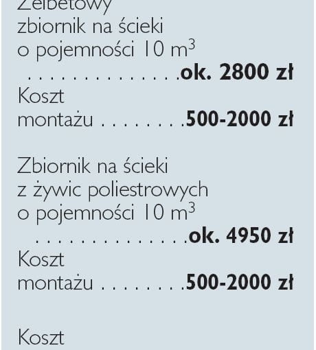Szambo - wydatki związane z szambem Szambo - wydatki związane z szambem