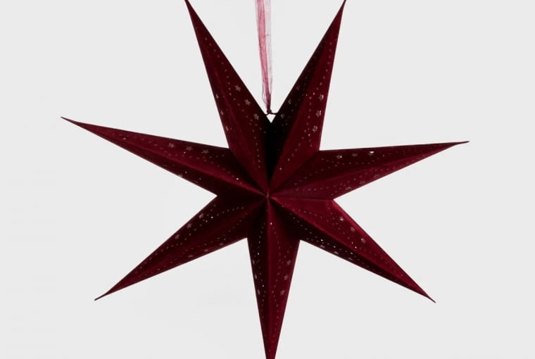 Gwiazda GALLA ażurowa zamszowa bordowa Gwiazda GALLA ażurowa zamszowa bordowa