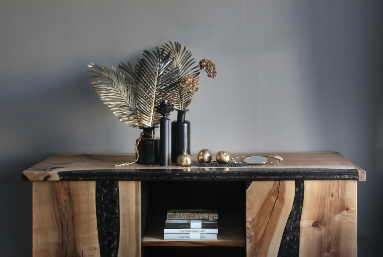 Złote dodatki do salonu Złote dodatki do salonu