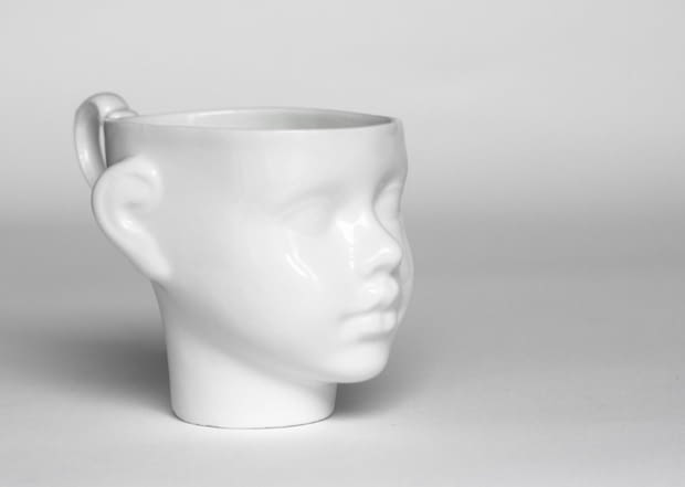 Porcelanowy kubeczek "Tete a tete" od Endesign. Kupisz na dawanda.com za 65 zł. prezent, design, minimalizm, dla fana minimalizmu