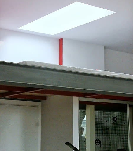Kawalerka na poddaszu - 45 m2; proj. Studio Projektowe Atoato kawalerka, małe mieszkanie, kawalerka na poddaszu, małe mieszkanie na poddaszu