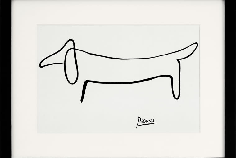 Picasso's Dackel, w ramie, papier, drewno i szkło, 43 x 33 cm, 349,90 zł plakaty