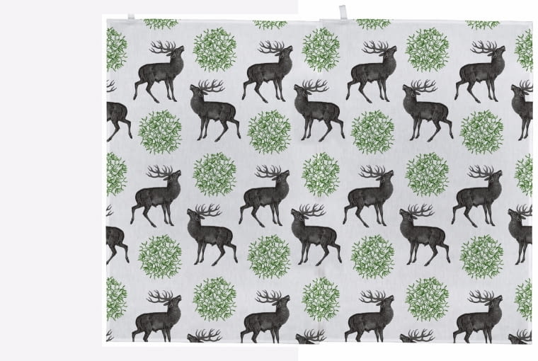 Stag & Mistletoe, ściereczka, Thornback and Peel, thornbackandpeel.co.uk Stag & Mistletoe, ściereczka, Thornback and Peel, thornbackandpeel.co.uk
