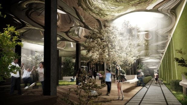 Wizualizacja projektu parku podziemnego autorstwa inżyniera z NASA Jamesa Ramseya oraz architekta Dana Barasch. Wizualizacja projektu parku podziemnego autorstwa inżyniera z NASA Jamesa Ramseya oraz architekta Dana Barasch.