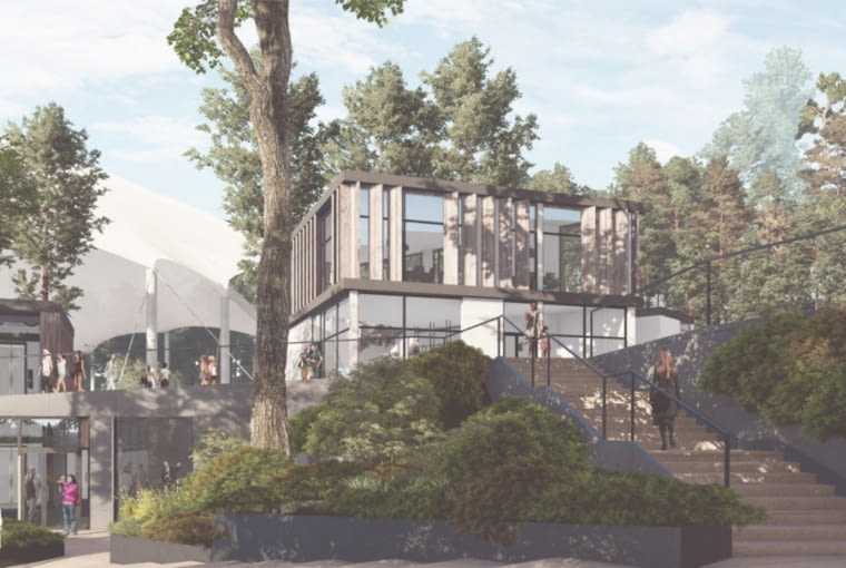 Pierwsze miejsce w konkursie na rozbudowę Opery Leśnej w Sopocie. Proj. inż. arch. Adam Okuniewski i inż. arch. Kamil Ostrowski Pierwsze miejsce w konkursie na rozbudowę Opery Leśnej w Sopocie. Proj. inż. arch. Adam Okuniewski i inż. arch. Kamil Ostrowski