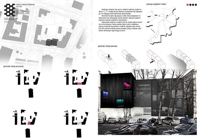 proj. inż. arch. Agnieszka Kalita; Projekt budynku Centrum Odnowy Biologicznej; Day Spa w zabudowie plombowej w Lublinie; promotor : mgr inż. arch. Marlena Wolnik proj. inż. arch. Agnieszka Kalita; Projekt budynku Centrum Odnowy Biologicznej; Day Spa w zabudowie plombowej w Lublinie; promotor : mgr inż. arch. Marlena Wolnik