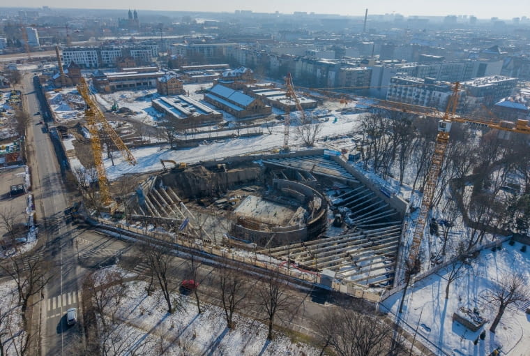 Budowa Muzeum Powstania Wielkopolskiego 1918-1919 w Poznaniu.