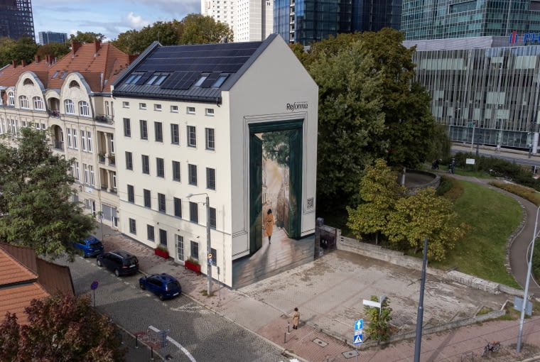 Mural przy ul. Niedziałkowskiego 1 w Poznaniu Mural przy ul. Niedziałkowskiego 1 w Poznaniu