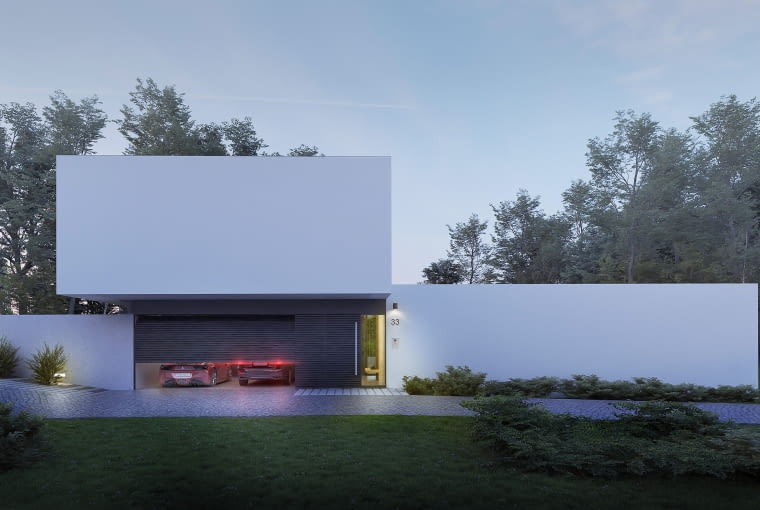 Dom z Flamingiem. Proj. STOPROCENT Architekci